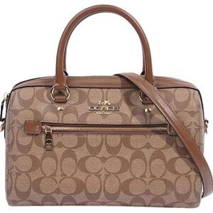Coach Signature Rowan Satchel Crossbody